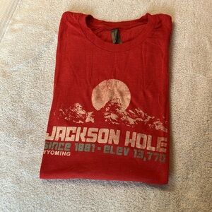 Jackson Hole Red Short Sleeve Tee
